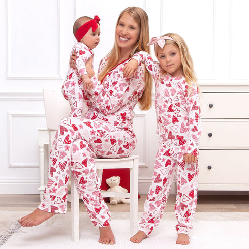 hearts-womens-valentine-bamboo-pajama-set Tesa Babe - Sophia's StyleWomen's Loungewear-1